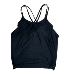 Athleta Tank Top XS Built In Bra Adjustable Spaghetti Straps Racerback